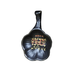 黑釉黑色墨碟陶瓷多功能文房用品笔搁墨汁水碟学生用品盛墨碟子