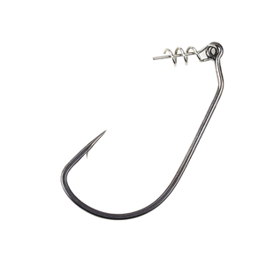 Rockycoast重型软虫锁针曲柄钩超滑打扁钩身软饵防爆头FLUKE用钩