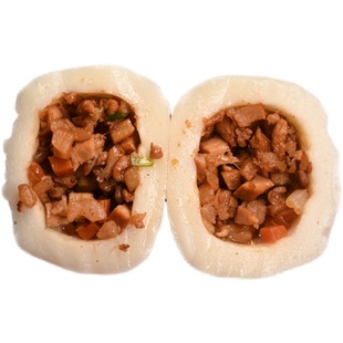 台州温岭农家手工糯米炊圆猪肉圆咸圆麻糍特产美食小吃速食6个装