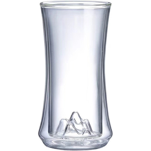 双层玻璃杯耐热绿茶杯龙井毛尖猴魁隔热办公室泡茶杯山峦家用杯子