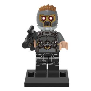 银河护卫队2星爵火箭浣熊卡魔拉勇度儿童拼装人仔积木玩具X0159