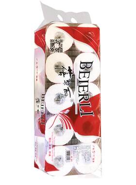 BEIERLI红金钻空心卷纸150克x10卷加厚原生木浆家用洁白柔软舒适