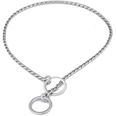 专业p字钛钢大中赛级蛇型狗项圈