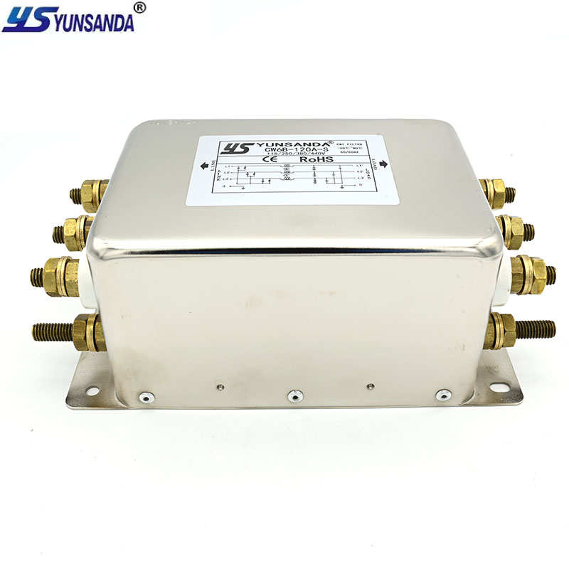 YUNSANDA三相三线440V端子台变频器电源净化滤波器交流CW6B-115A