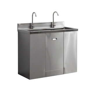 304不锈钢感应洗手池食品厂消毒池净化车间无尘室医用脚踏式水槽