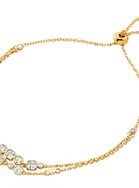 【双十一抢先购】MICHAEL KORS MK 女士金色钻饰抽拉手链
