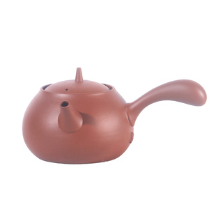 潮州朱泥陶壶 粗陶煮茶壶烧水壶 紫砂电陶炉侧把壶手工薄胚砂铫壶