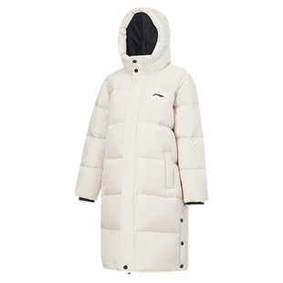 李宁儿童长款羽绒服冬季新款中大童加厚85%鸭绒过膝外套男女童装