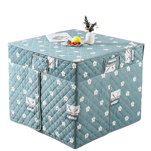 新款加厚烤火桌罩套加绒烤火罩罩套桌布正方形烤火被防油中式冬天