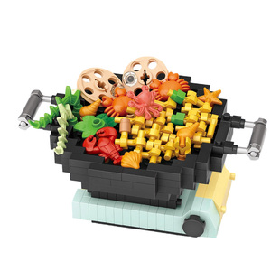 LOZ/俐智美食套餐模型益智拼装玩具玩具积木关东煮食玩磁吸冰箱贴