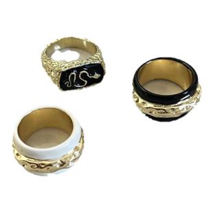 复古宽版熔岩珐琅戒指女小众高级感金属个性指环滴油蛇形食指戒潮