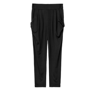 胖mm夏季九分薄款200斤大码女裤子230直筒裤260松紧腰300垂感冰丝