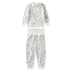 欧孕宝宝秋衣套装婴儿秋衣秋裤纯棉高腰护肚儿童男宝女宝保暖内衣