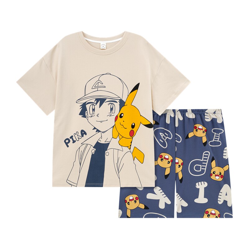 男款纯棉夏天短袖学生可爱家居服