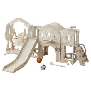 美高熊滑梯儿童室内家用宝宝滑滑梯秋千组合二合一3至9岁小型玩具