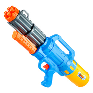 儿童加特林水枪玩具喷水大容量泼水节打水仗抽拉式呲滋水枪幼儿园
