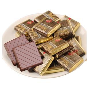 俄罗斯进口斯巴达克苦纯黑巧克力90%袋装可可脂网红零食品