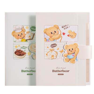 得力黄油小熊联名多层文件袋