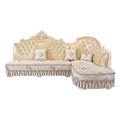 高档欧式沙发套罩全包圆弧形贵妃