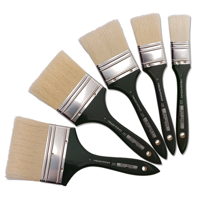 hwahong猪鬃毛木制不锈钢油画刷