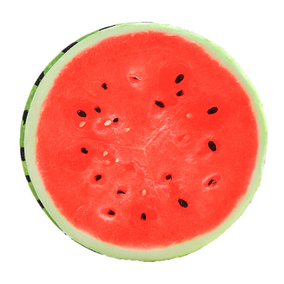 创意西瓜水果坐垫圆形抱枕椅靠垫3D仿真枕头学生可拆洗幼儿园坐垫