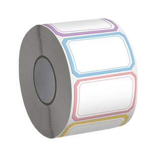 不干胶标签贴纸手写可粘贴自粘标签纸口取纸办公分类便签贴标记索引防水可爱姓名贴大小空白商品标价格贴纸D1