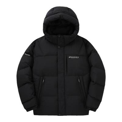 边佑锡同款Discovery探索冬户外徒步保暖羽绒服90鹅连帽面包服男