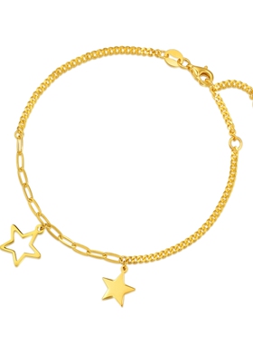 周生生亮镜金星星手链