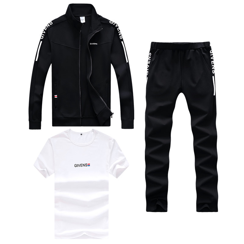 【情侣3件套】春秋季新品情侣运动套装男女运动服休闲三件套3050