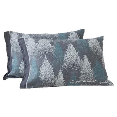 按扣式防头油纯棉枕套一对