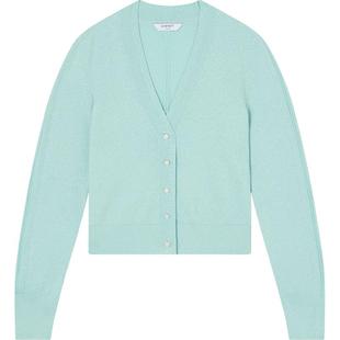 LK BENNETT蓝色针织开衫秋薄款百搭文艺感长袖外搭