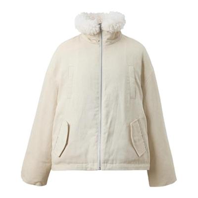 三彩2025冬季白鸭绒羽绒服派克服