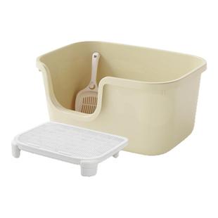 超大号猫砂盆半封闭式防外溅猫沙盆子幼猫屎盆矮脚猫专用猫咪厕所