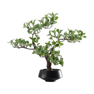 仿真绿植盆景套装中式绿色植物盆栽禅意家居装饰摆件假花客厅摆设