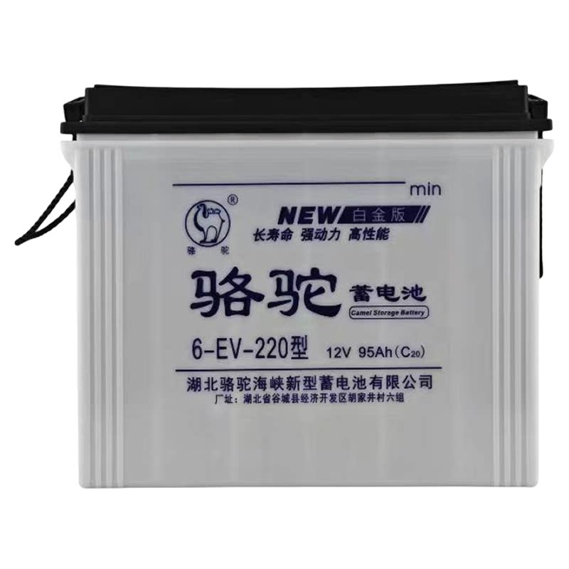 骆驼蓄电池12V牵引动力电瓶电动三轮四轮车巡逻车叉车铅酸水电池