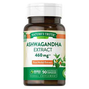 美国自然之珍南非醉茄胶囊专注力减轻紧张焦躁降低皮质醇90粒/瓶