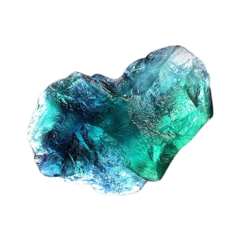 zx天然蓝绿色萤石矿物晶体摆件