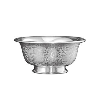 银碗999纯银家用雪花银碗三件套食用级宝宝银碗套装足银餐具送礼