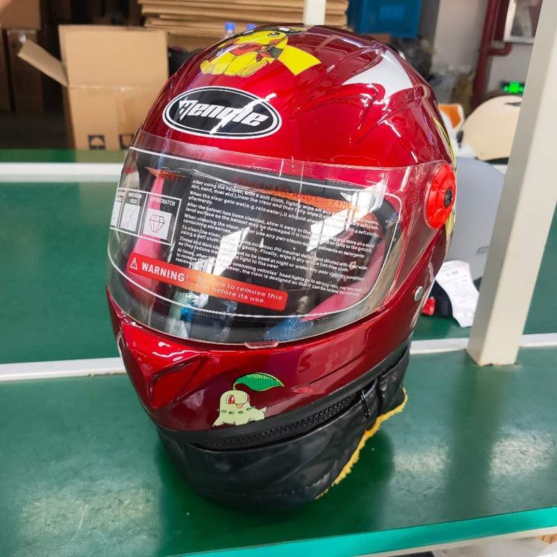 卡通儿童全盔电动车电瓶车头盔摩通用摩托车电女孩男孩安全帽防风