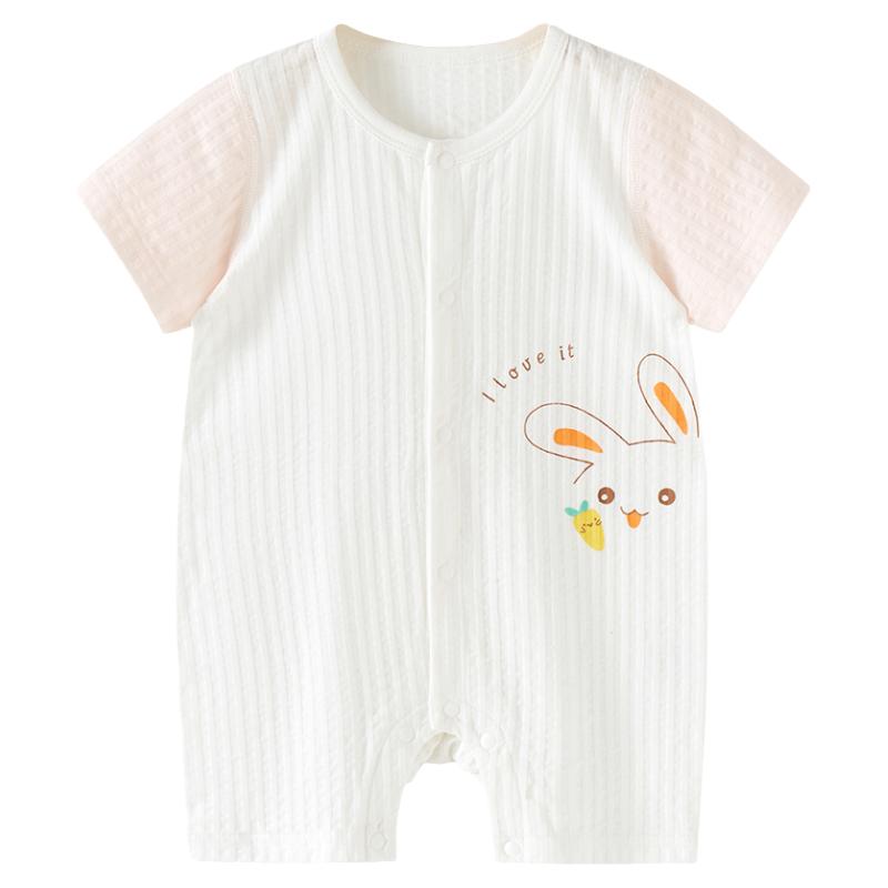 婴儿清透夏装卡通可爱连体爬服