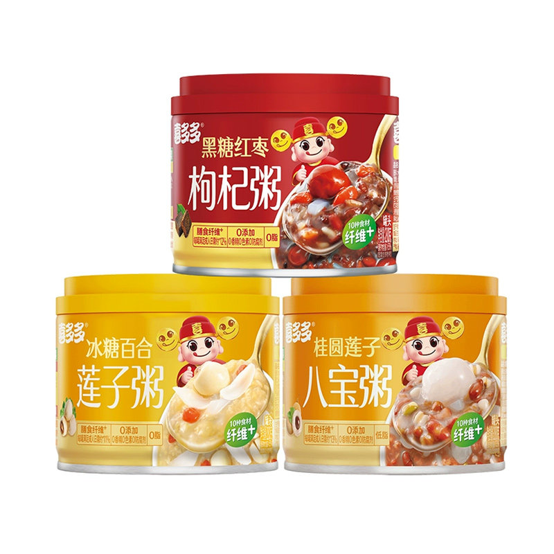 喜多多八宝粥黑糖红枣枸杞粥桂圆莲子粥营养早餐速食代餐即食免煮
