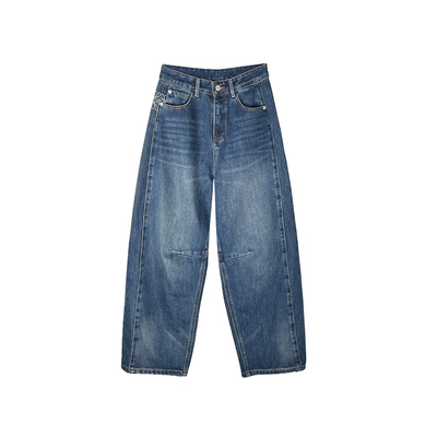 版型巨赞！加绒弧形弯刀牛仔裤