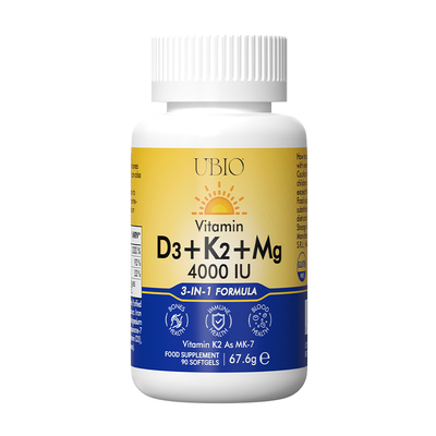 UBIO维生素d3k2镁黑蒜铬片