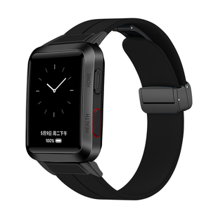 适用HUAWEI华为Watch D2手表表带不锈钢三株钢米兰尼斯腕带弹力磁吸硅胶编织真皮替换配件屏蔽气囊检测弹窗