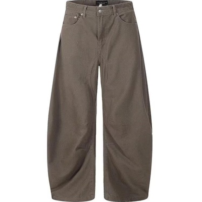 cleanfit水洗美拉德褶皱牛仔裤