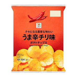 日本直邮711便利店限定薯片淡盐味玉米清汤味辛辣番茄味休闲零食