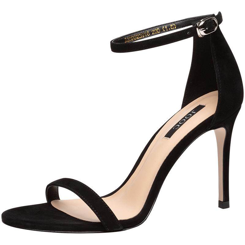 【经典系列】JOOC玖诗性感一字带凉鞋女明星同款细高跟鞋性感