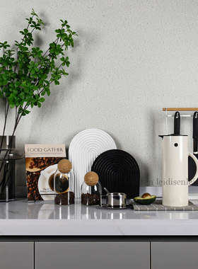 厨房台面饰品现代北欧样板房间厨房陈列橱柜软装饰品摆件砧板咖啡