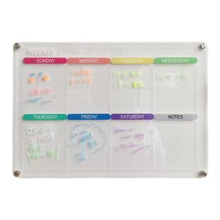 *Fish store*透明亚克力留言板日历板记事板涂鸦板可擦冰箱磁性板