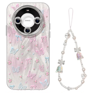 适用华为mate70手机壳mate60pro新款mate40pro的30mate70pro十高级粉色蝴蝶mt50全包mate镜头膜mt40女款70pro